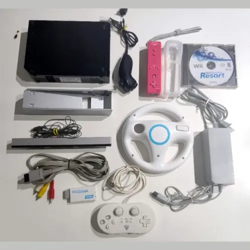 Console Nintendo Wii Preto Bivolt + Hdmi + Motionplus + Jogo + Base