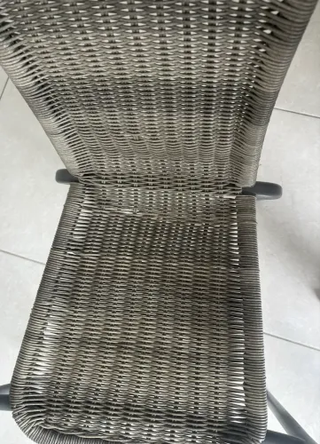 Cadeira de Jardim Aço e Fibra 72x52,5cm Cinza Interlagos Plicosa
