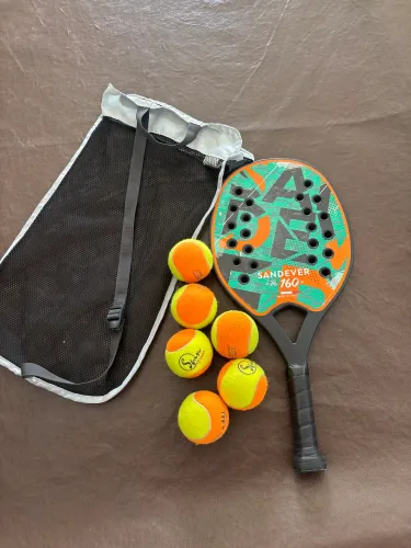 Raquete BeachTennis + 6 Bolas + Mochila