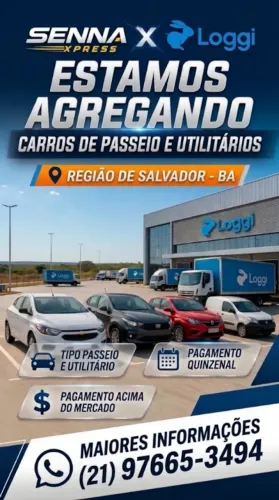 Motorista Entregador (Passeio/Utilitário) - Ganhos Acima do Mercado!