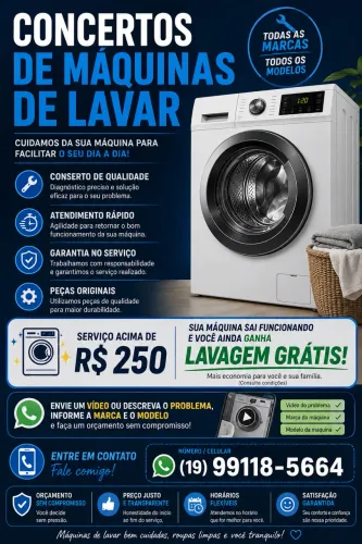 Manutenções de Máquinas de Lavar 