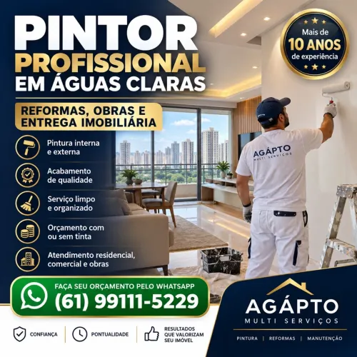 Pintor Profissional em Águas Claras | Reformas, Obras e Entrega de Apartamento