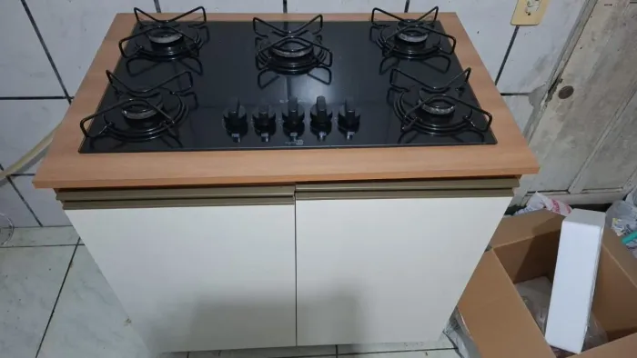 Cook top 5 bocas com balcão 