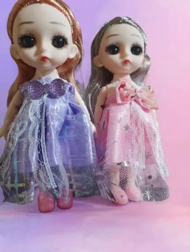 2 Bonecas BJD Articuladas 16cm Novas - Princesinhas com Vestido