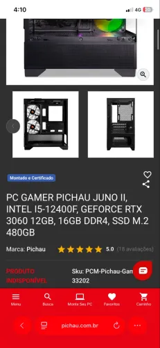 Vendo PC Gamer novo completo