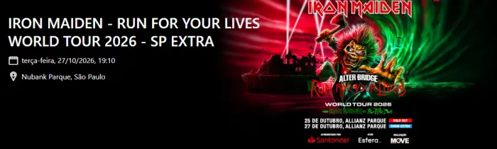 IRON MAIDEN - RUN FOR YOUR LIVES WORLD TOUR 2026 - SP EXTRA