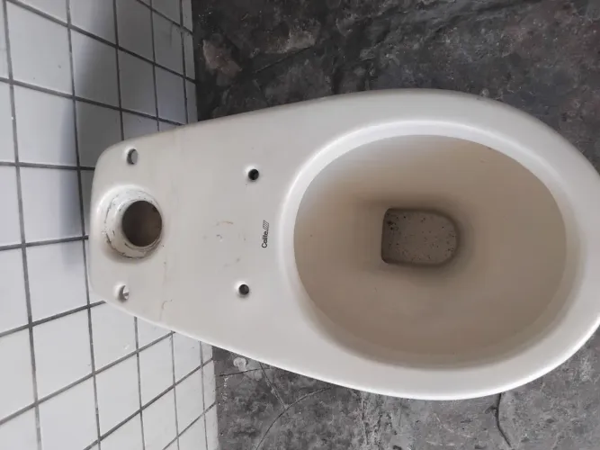 Vaso sanitário,  sem a caixa. 