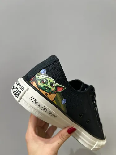 Converse X Disney Mandalorian Chuck Taylor All Star Cano Baixo Preto