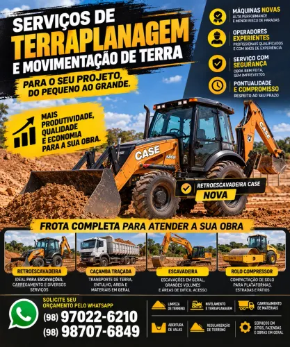 Terraplanagem, demolição, aterro