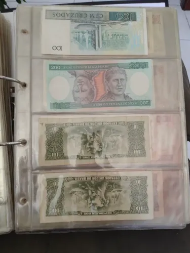 Notas antigas para colecionador valor da coleção r$ 5000 todas nova