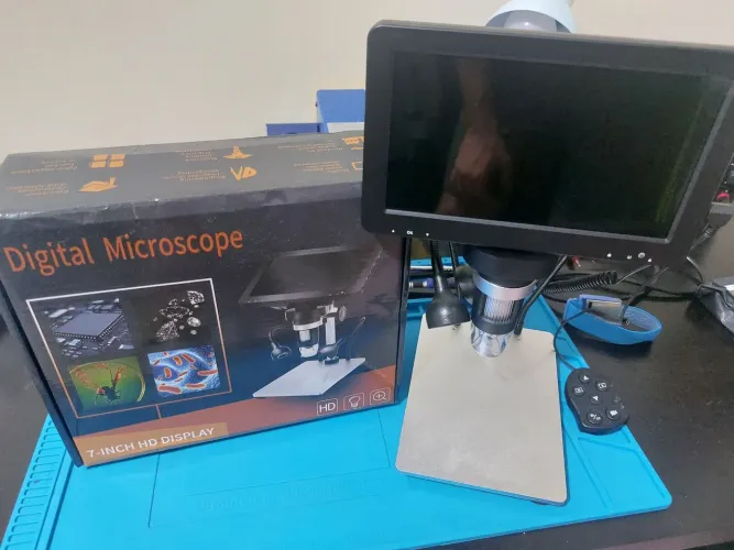 Microscópio Digital 1200x LCD 7" Full HD 1080p com LED Excelente Estado!