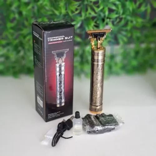 Máquina De Cortar Cabelo E Barbear Dragão Vintage T9 Profissional