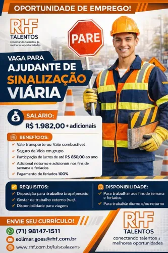 Ajudante de Sinalização Viária