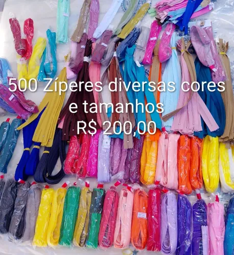 Zíper Diversas Cores e Tamanhos