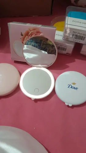 Tiara para skincare,massageador para cabelos,touca de cetim e espelho