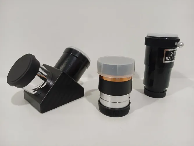 Kit: Lente 4mm, Barlow 2X e Diagonal 90°