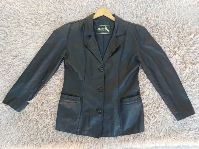 Blazer em couro legítimo tam gg 