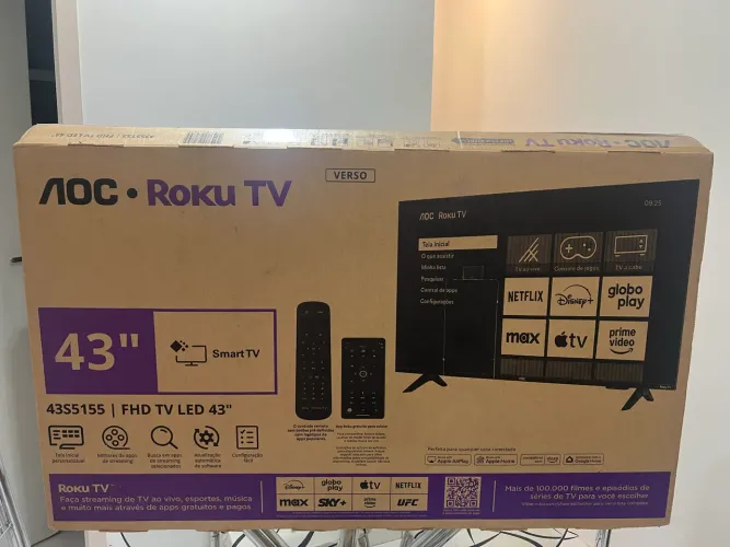 TV 43 Semi nova 3 meses de uso. Na caixa ainda