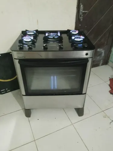 vende-se fogão 5 bocas mesa de vidro inox