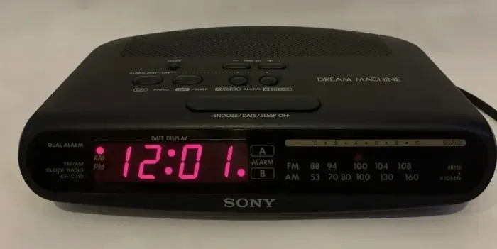 Rádio-relógio Sony Dream Machine Icf-c370 - Am/fm 
