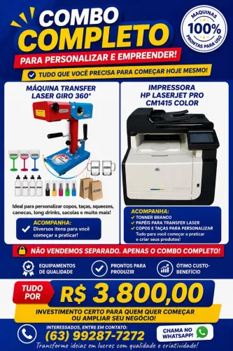 Máquina Transfer + impressora