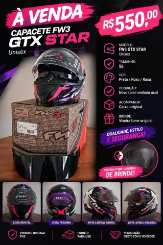 Capacete FW3 GTX Star