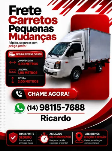Fretes, carretos e pequenas mudanças 