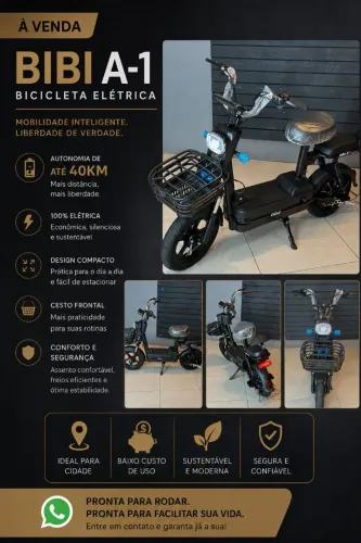 Bicicleta Elétrica A-1 / Mobilidade Inteligente e liberdade de verdade! 