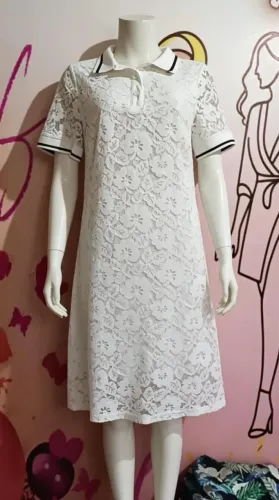 Vestido branco de renda P