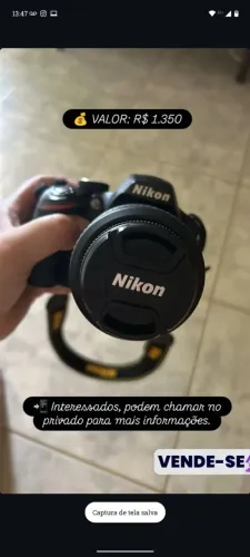 Câmera profissional nikon (com nota fiscal )