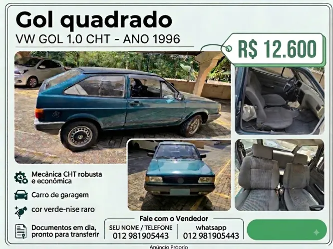 Volkswagen Gol Geração I 1000 2P 1996