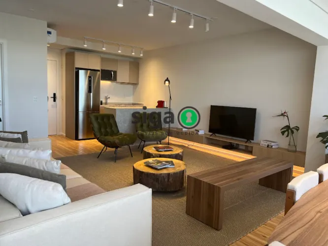Apto Mobiliado com 66m² para locação em Pinheiros com 1 suite e 1 vaga