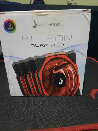 Kit de Fans RGB Rise Mode com Controladora