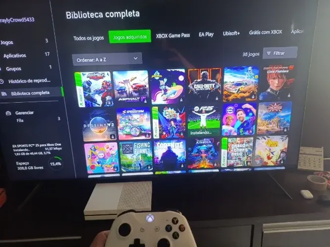 Xbox one com varios jogos mesmo sem conta