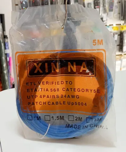 Cabo de Rede Ethernet RJ45 5 Metros - Novo - Loja Ditudo Tech e Variedades