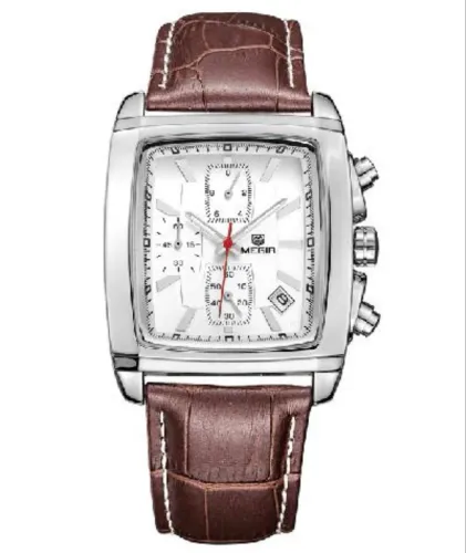 Relógio MEGIR 2028 Cronógrafo Masculino - Pulseira de Couro