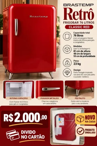 Frigobar Retrô Brastemp