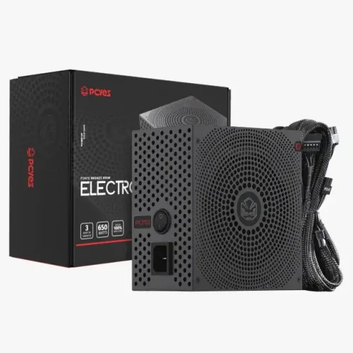 Fonte Gamer 650w 80 Plus Bronze Pcyes Electro V2 Black Vulcan - Elecv2pto *ENTREGA GRÁTIS*