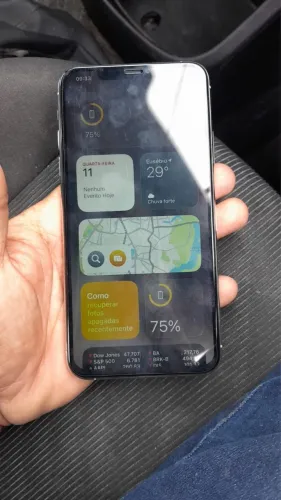 11 pro max com mensagem de tela,Face ID e bateria precisa de manutenção 