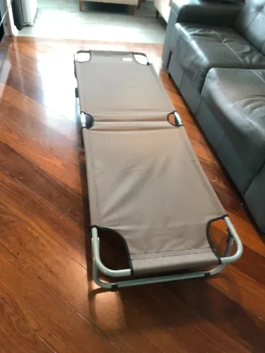 cama ntk para acampamento bege