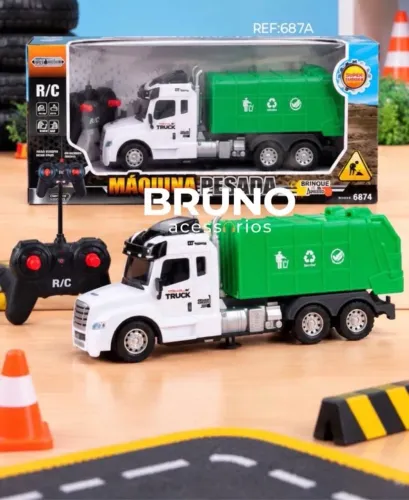Caminhão de lixo controle remoto infantil