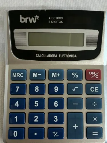 Calculadora de Mesa Média 8 dígitos Prata BRW CC2000