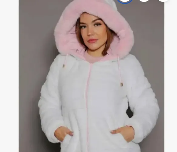 Jaqueta puffer dupla face 