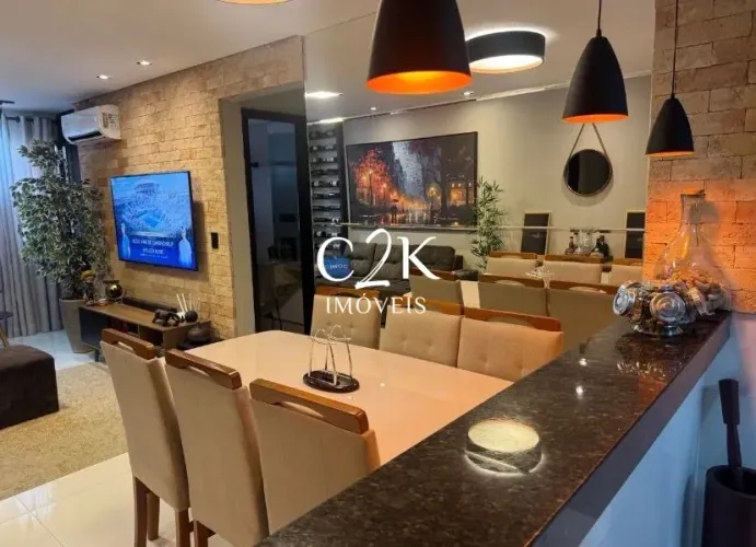 Apartamento Mobiliado e decorado - Varanda, 3 Quartos, Suíte, 2 vagas, Com Lazer
