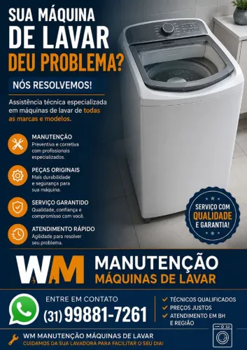Manutenção máquina de lavar