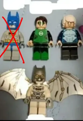 Conjunto Lego Minifiguras Originais DC, Marvel Mercúrio,Batman, Lanterna verde