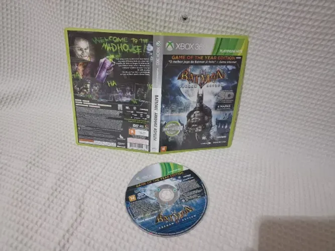JOGO XBOX 360 BATMAN ARKHAN ASYLUM GAME OF THE YEAR PLATINUM HITS