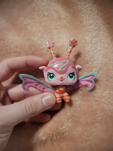 Littlest Pet Shop Fairy #3048 Rosa Glitter Sweet Delights Original Hasbro
