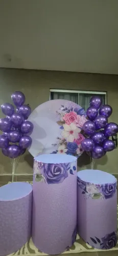 Aluguel de kit pegue e monte Feminino Rosas lilás