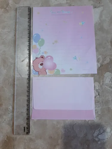 Papel de carta de ursinhos anos 2000. Usado em excelente estado